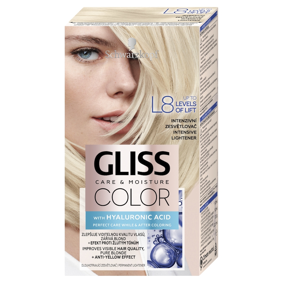 Schwarzkopf Gliss Color tartós hajfesték L8 Világosító