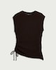 image 4 of F&F Textured Ruched Top in Brown