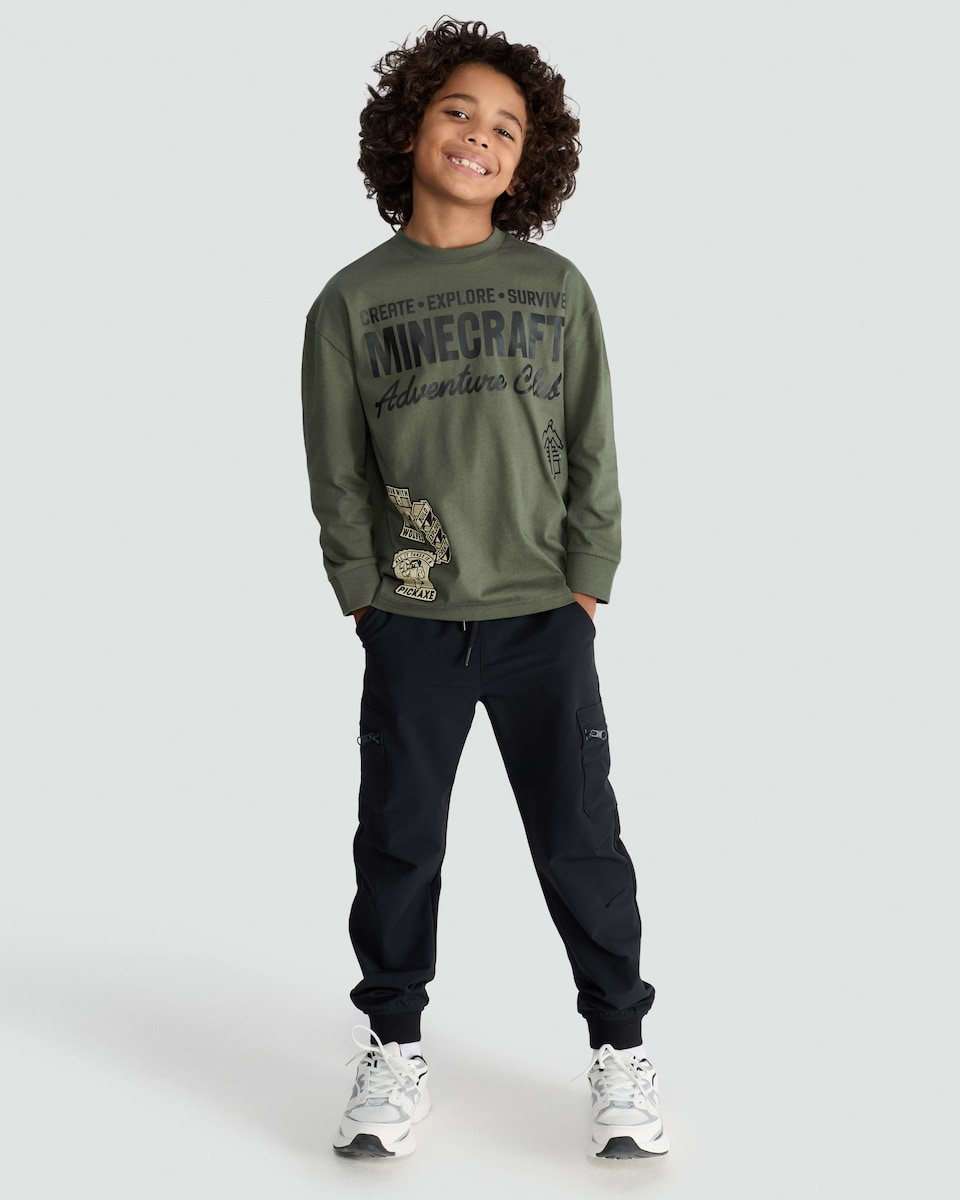 image 1 of Minecraft Pure Cotton Adventure Club T-Shirt in Green