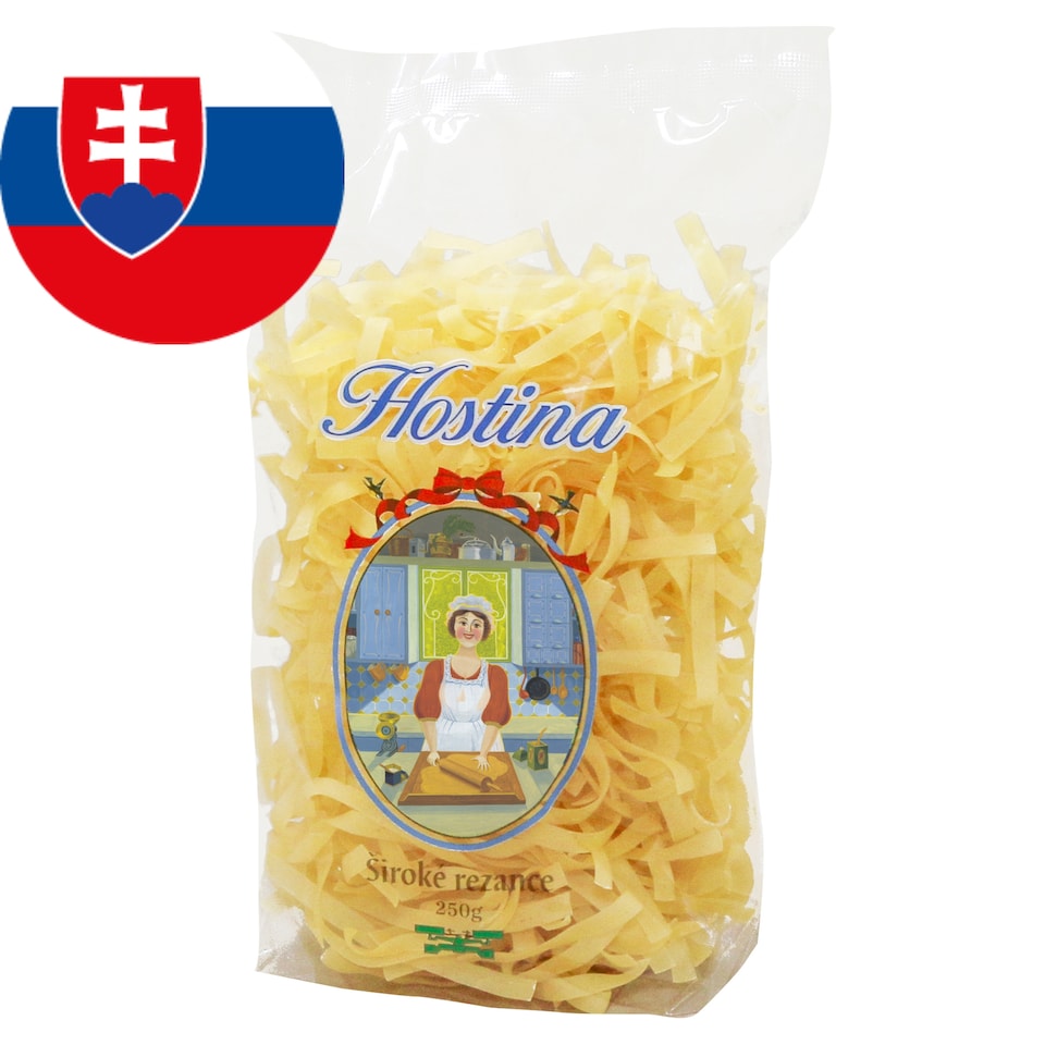 Hostina Široké rezance dvojvaječné pšeničné cestoviny sušené 250 g