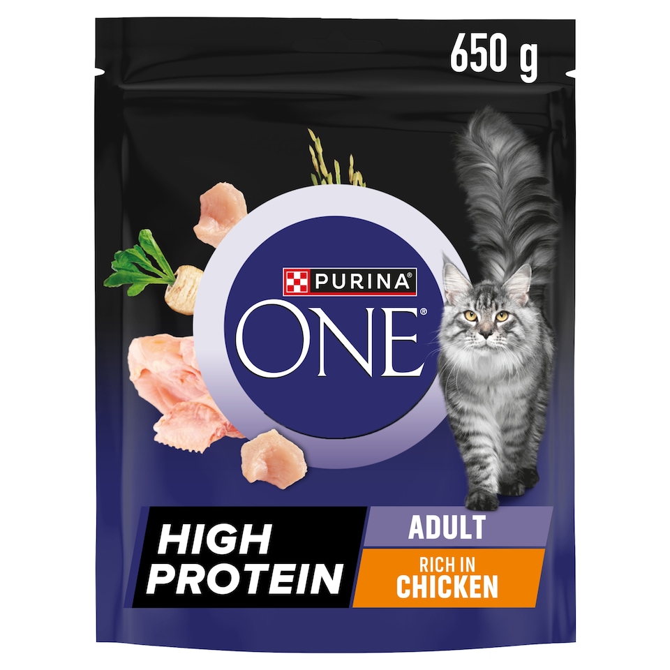 image 1 of PURINA ONE High Protein Chicken Adult Cat Food 650g