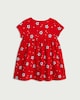 image 2 of F&F Baby Pure Cotton Football Print Dress in Red