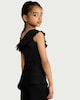 image 3 of F&F Girls Textured One Shoulder Top in Black