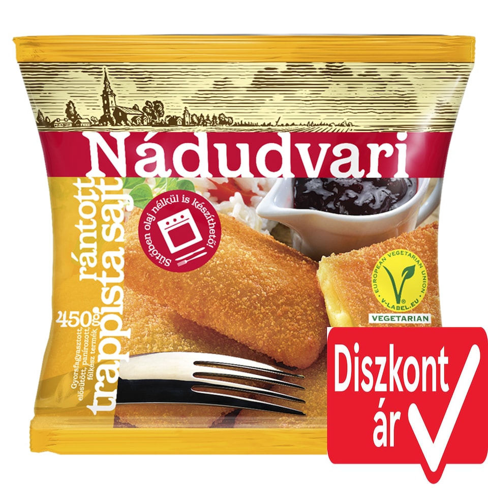 Nádudvari Quick-Frozen Deep-Fried Trappist Cheese 450 g