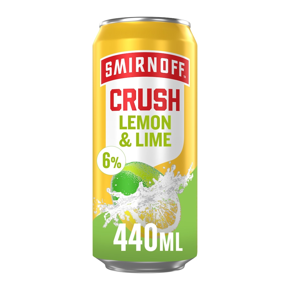 image 1 of SMIRNOFF CRUSH LEMON AND LIME 440ML