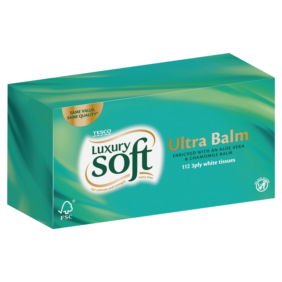 Tesco Luxury Soft Facial Tissue Ultra Balm 112 sheets