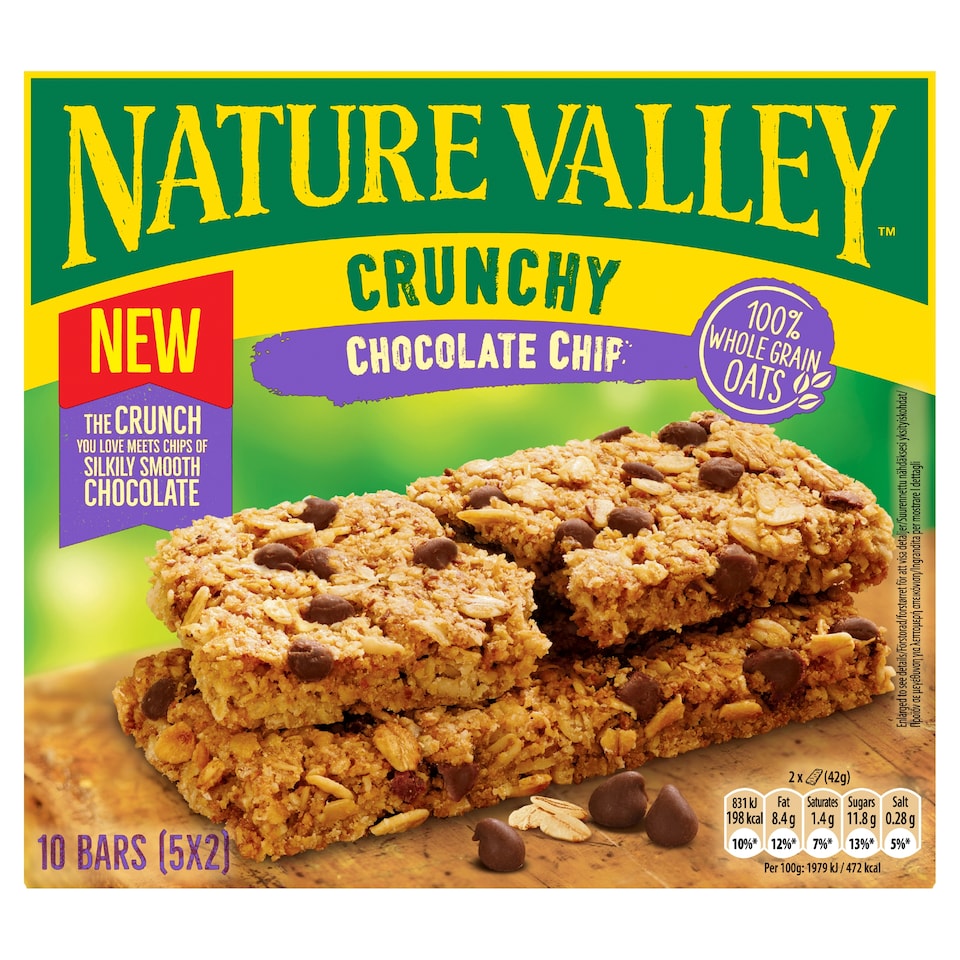 Nature Valley Crunchy Chocolate Chip Cereal Bars 5 x 42g