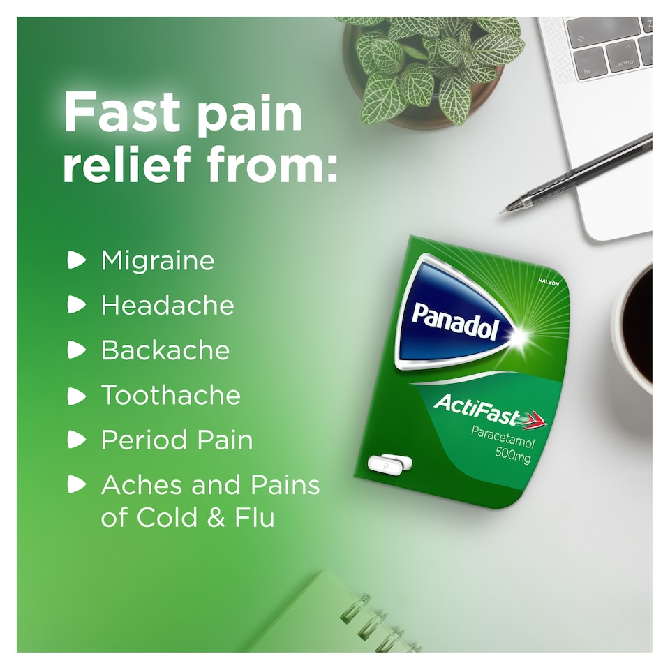 image 1 of Panadol ActiFast 500mg Pain Relief Tablets - Paracetamol 14s
