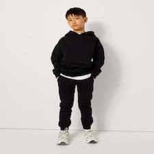 F&F Boys Cotton Rich Cuffed Joggers in Black