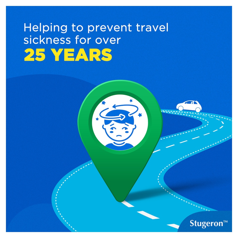image 1 of Stugeron Travel Sickness Relief Tablets 15s