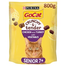 Go-Cat Crunchy & Tender Senior Chicken Turkey & Vegetables 800G