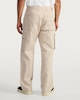 image 4 of F&F Pure Cotton Straight Leg Cargo Trousers in Stone