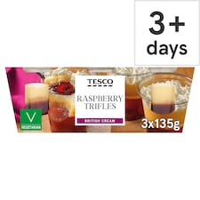 Tesco Raspberry Trifles 3 x 135g 405g