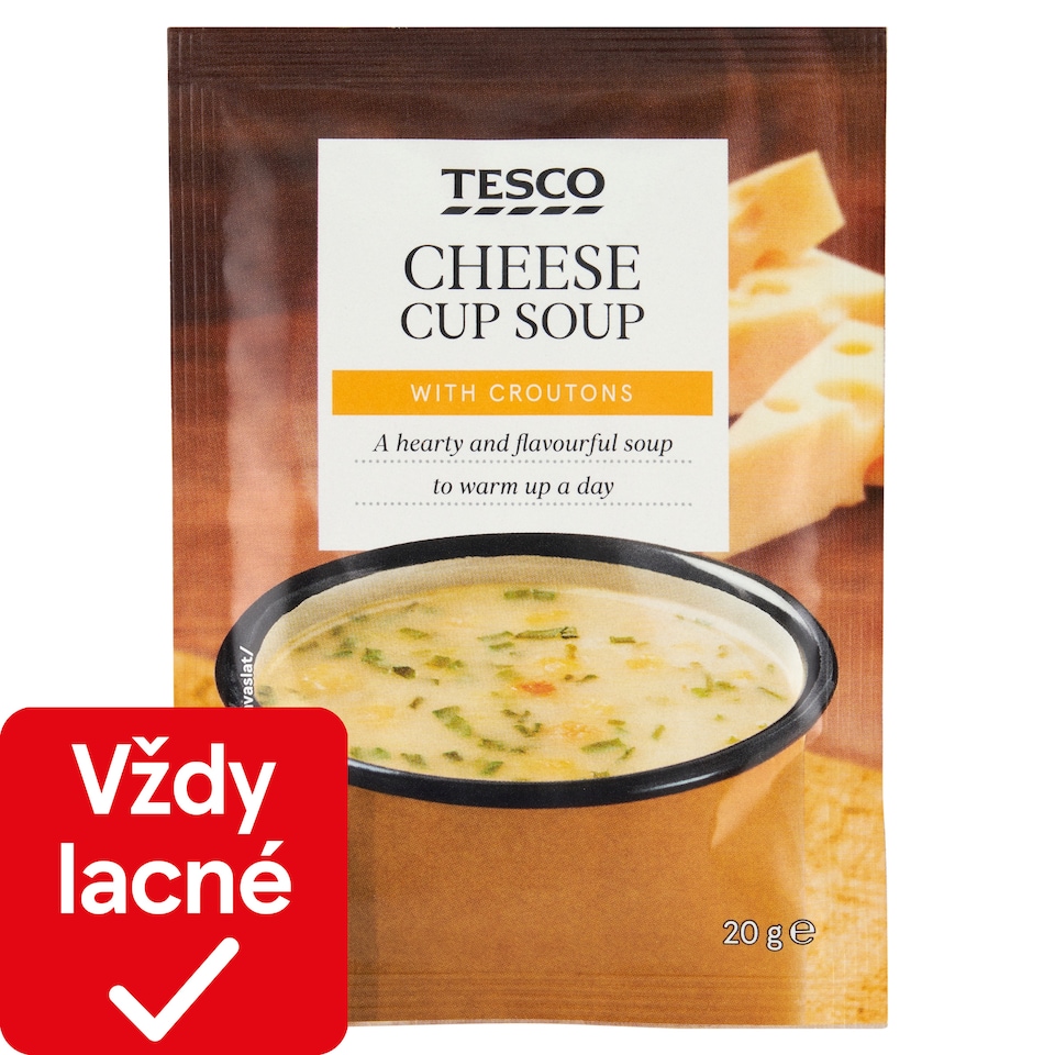 Tesco Instantná krémová syrová polievka s krutónmi 20 g