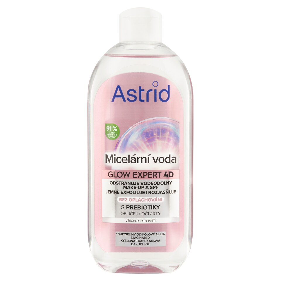 Obrázek 1 pro produkt Astrid Glow Expert 4D micelární voda 400ml
