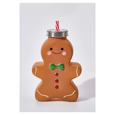 F&F Home 3D Gingerbread Drinking Jar