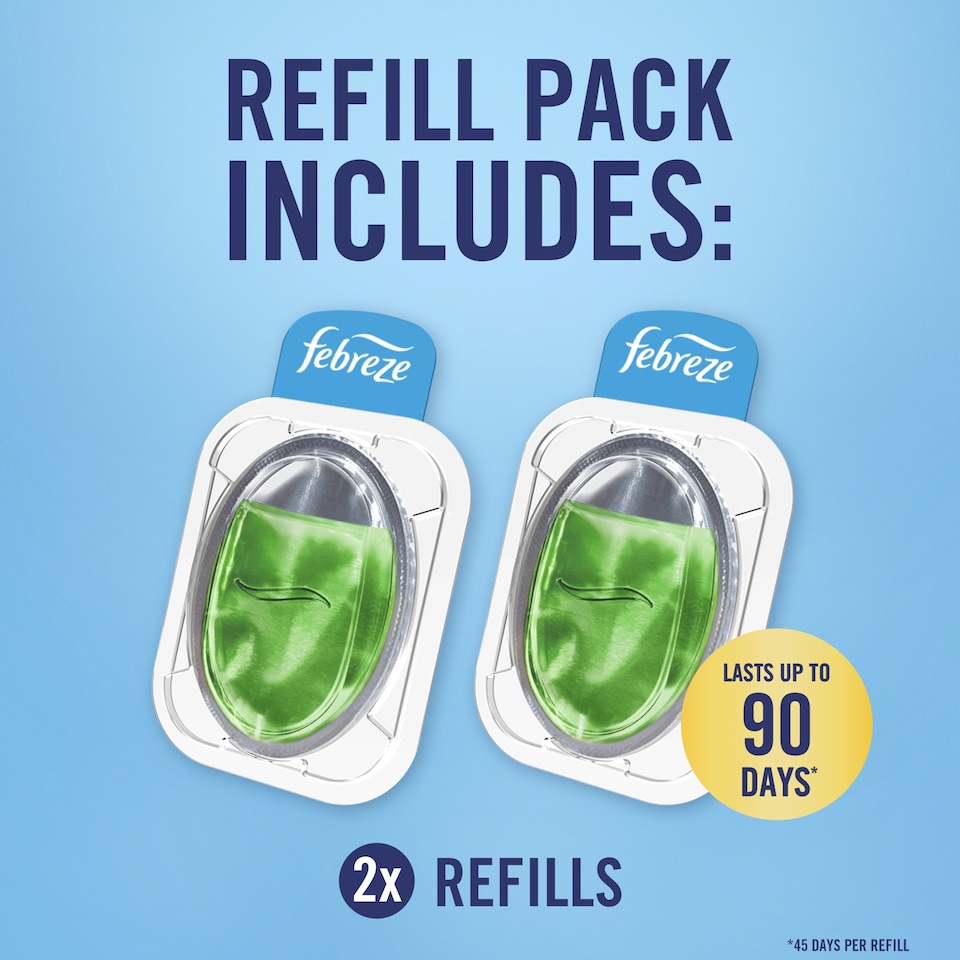 image 1 of Febreze Bin Freshener Refill Pack Outdoor Fresh 2 Refills 9.76ml
