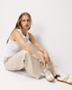 image 4 of F&F Pure Lyocell Wide Leg Trousers in Ecru