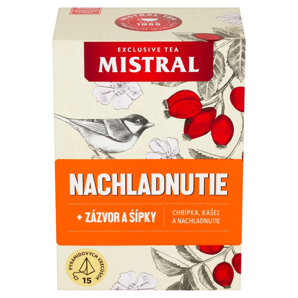 obrázok 1 z Mistral Nachladnutie + zázvor a šípky bylinno-ovocný čaj 30 g