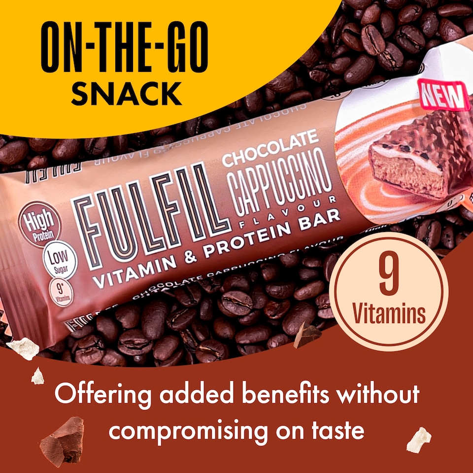 image 1 of Fulfil Chocolate Cappuccino Vitamin & Protein Bar 55g