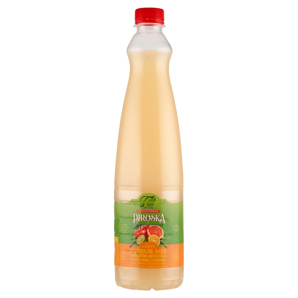 Piroska Fitt Light Citrus Mix gyümölcsszörp lime ízesítéssel, édesítőszerekkel, C-vitaminnal 0,7 l