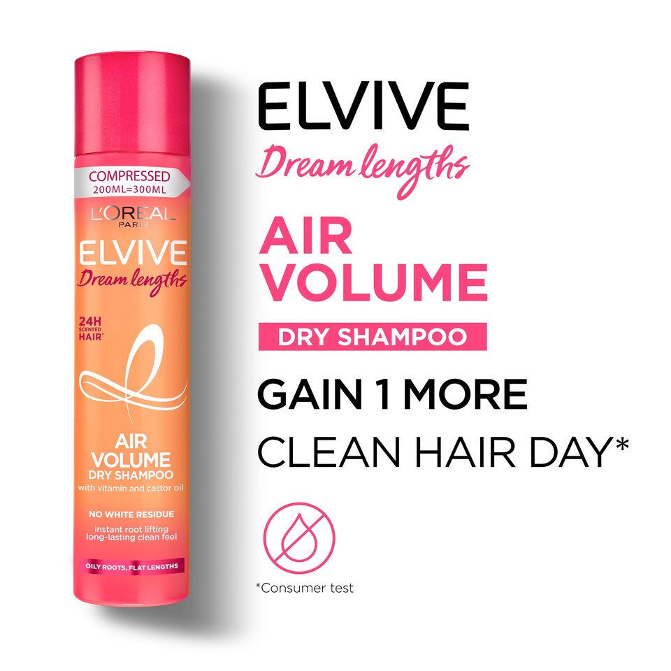 image 1 of L'oreal Paris Elvive Dream Lengths Air Volume Dry Shampoo 200Ml