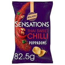 Walkers Sensations Thai Sweet Chilli Poppadoms 82.5g
