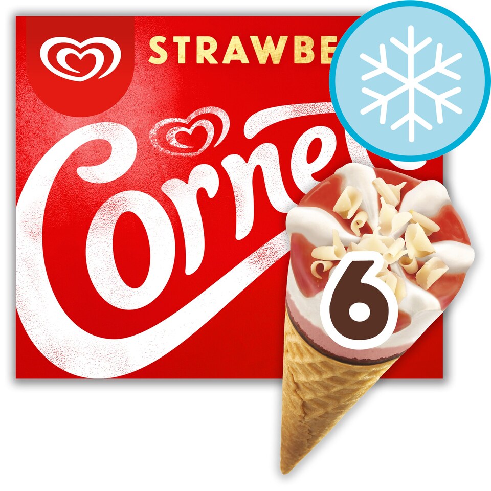Strawberry Ice Cream 6 Pack 540Ml Tesco Groceries