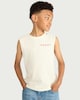 image 2 of F&F Boys Pure Cotton Printed Oversized Fit Vest in Cream