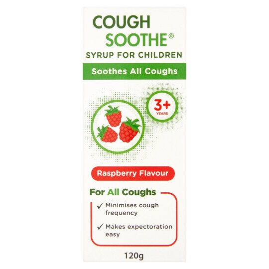 Cough Soothe Cough Syrup Raspberry, 120g Tesco Groceries