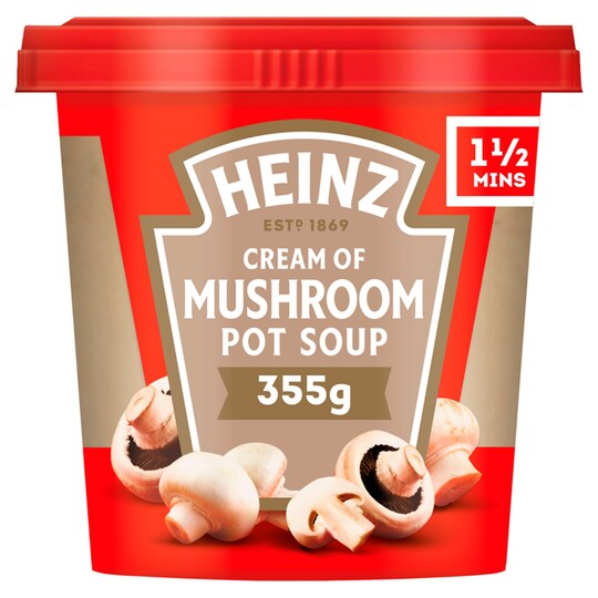 Heinz Cream Of Mushroom Pot Soup 355G Tesco Groceries