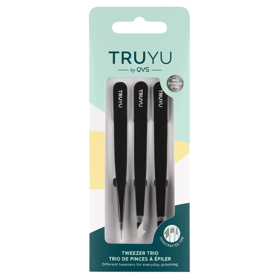 Qvs Three Tweezer Tips Tesco Groceries
