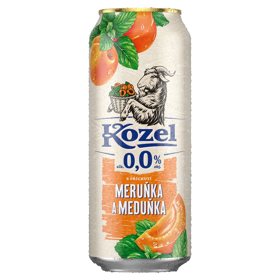 Obrázek 1 pro produkt Velkopopovický Kozel S příchutí meruňka a meduňka 0,5l