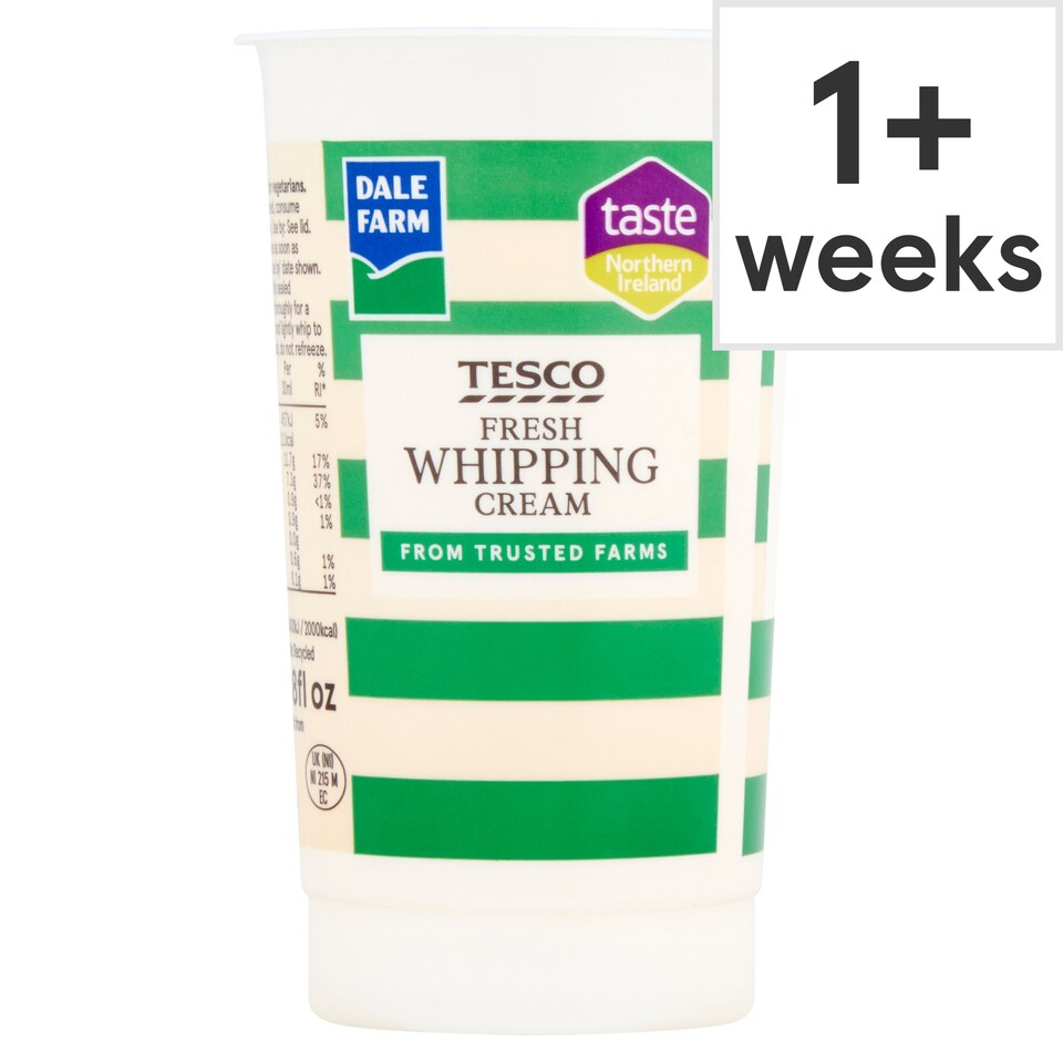 Tesco Fresh Whipping Cream 250Ml Tesco Groceries