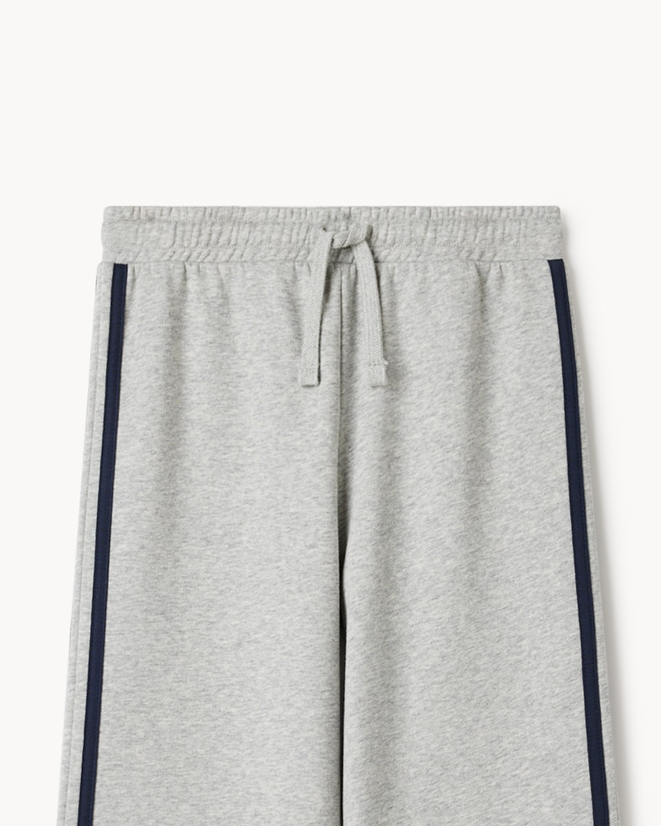 image 1 of F&F Girls Side Striped Sweatshirt and Joggers Set in Grey