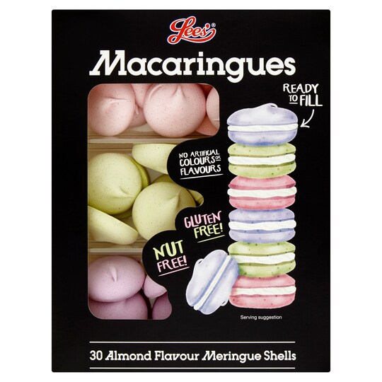 LEES MACARINGUES 24 ALMD FLAVOUR MERINGUE SHELLS