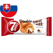 7 Days Double Super Max Croissant with Cocoa and Vanilla Flavour Fillings 110 g