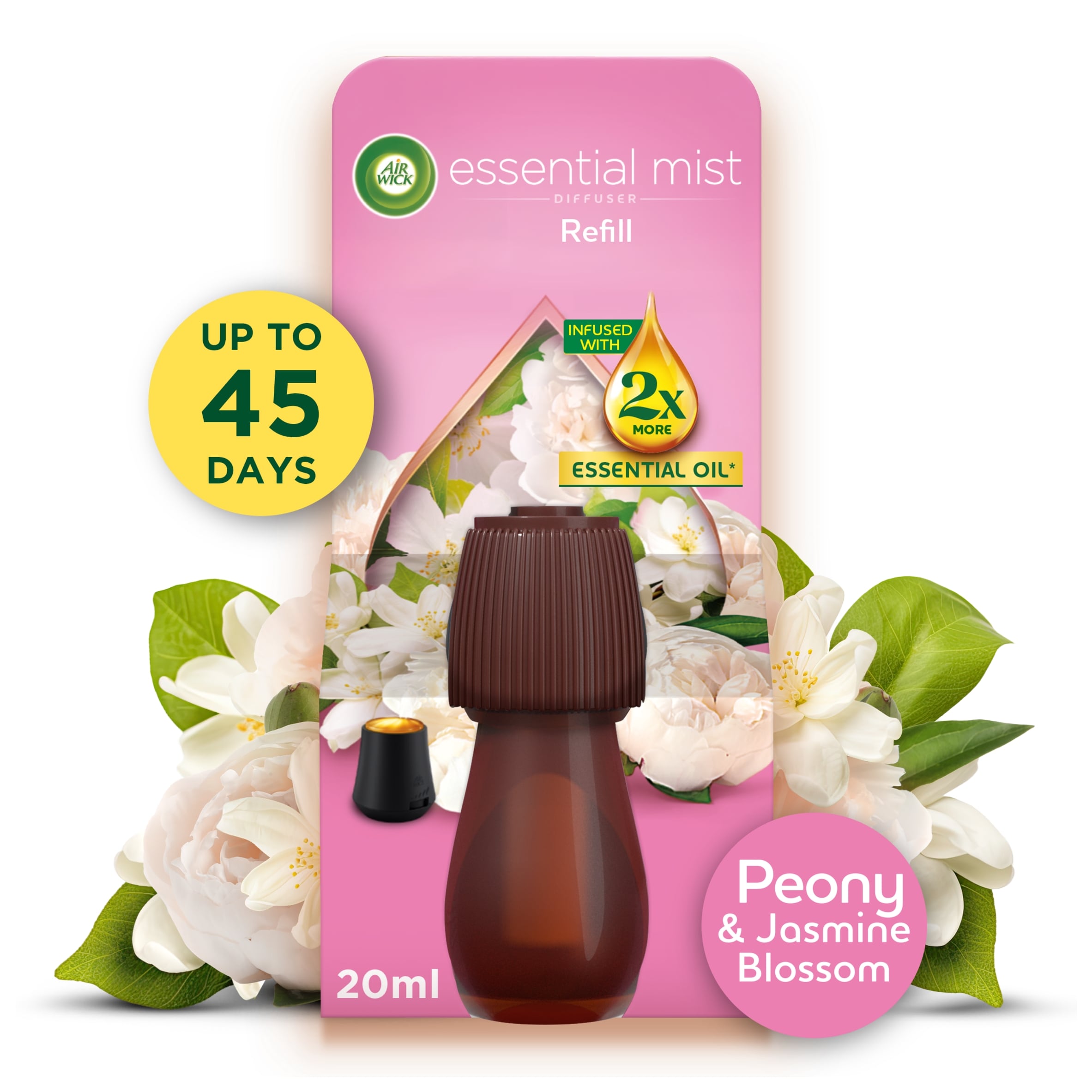 Air Wick Essential Mist Refill Peony & Jasmine Blossom Air Freshener 20ml