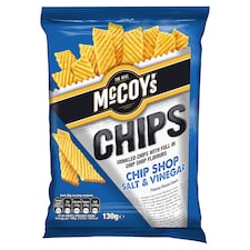 Mccoys Chip Shop Salt & Vinegar Crisps 130G