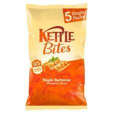Kettle Bites Maple BBQ Waves Snacks 5 x 22g