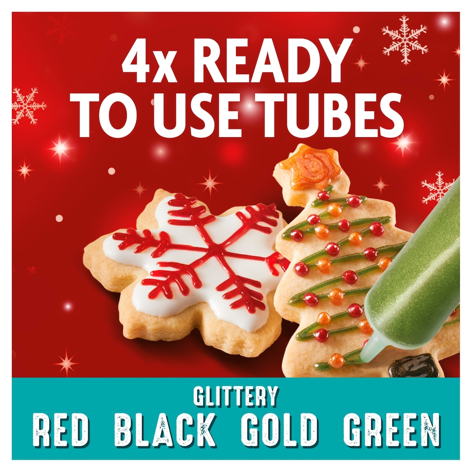 image 1 of Dr Oetker Christmas Glittery Decorating Icing 76g