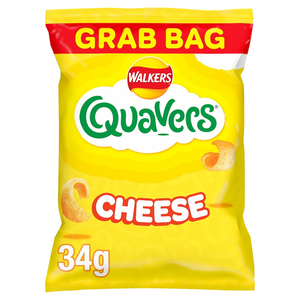 image 1 of Walkers Quavers Cheese Grab Bag Crisps 34g