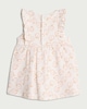 image 2 of F&F Baby Organic Pure Cotton Apple Print Flutter Sleeved Dress in White