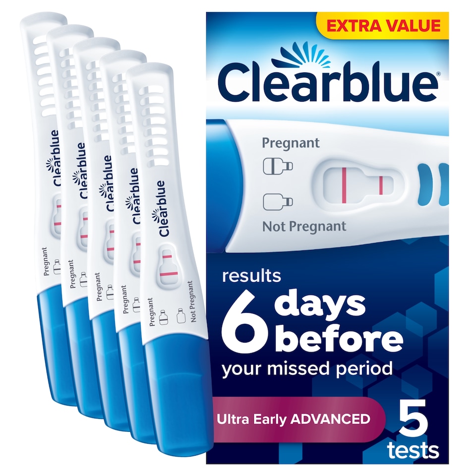 image 1 of Clearblue Ultra Early Advanced Pregnancy Tests 5 tests