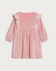 image 1 of F&F Baby Ruffle Detail Long Sleeved Dress in Pink