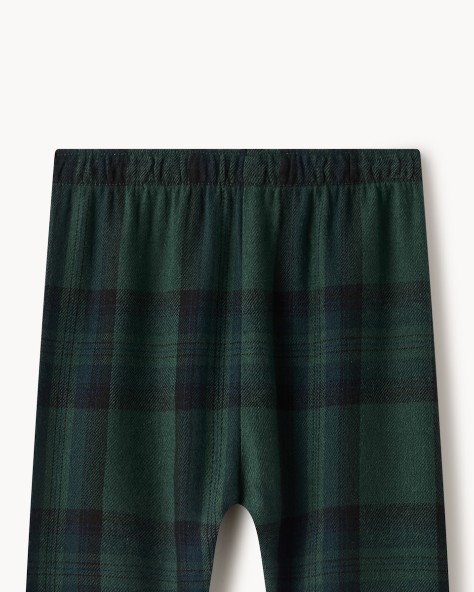image 1 of Christmas Baby Cotton Rich Checked Revere Matching Family Pyjama Set in Green