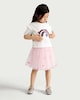 image 1 of F&F Girls 2-Piece Sequin Rainbow T-Shirt and Tulle Skirt Set in Pink