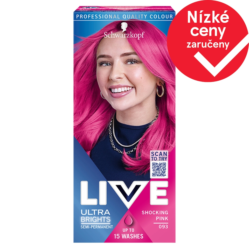 Obrázek 1 pro produkt Schwarzkopf Live Ultra Brights barva na vlasy Party růžová 093