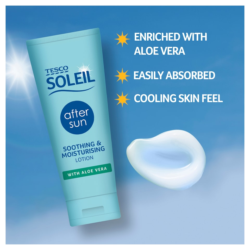 image 1 of Tesco Soleil After Sun Lotion Aloe Vera 200Ml