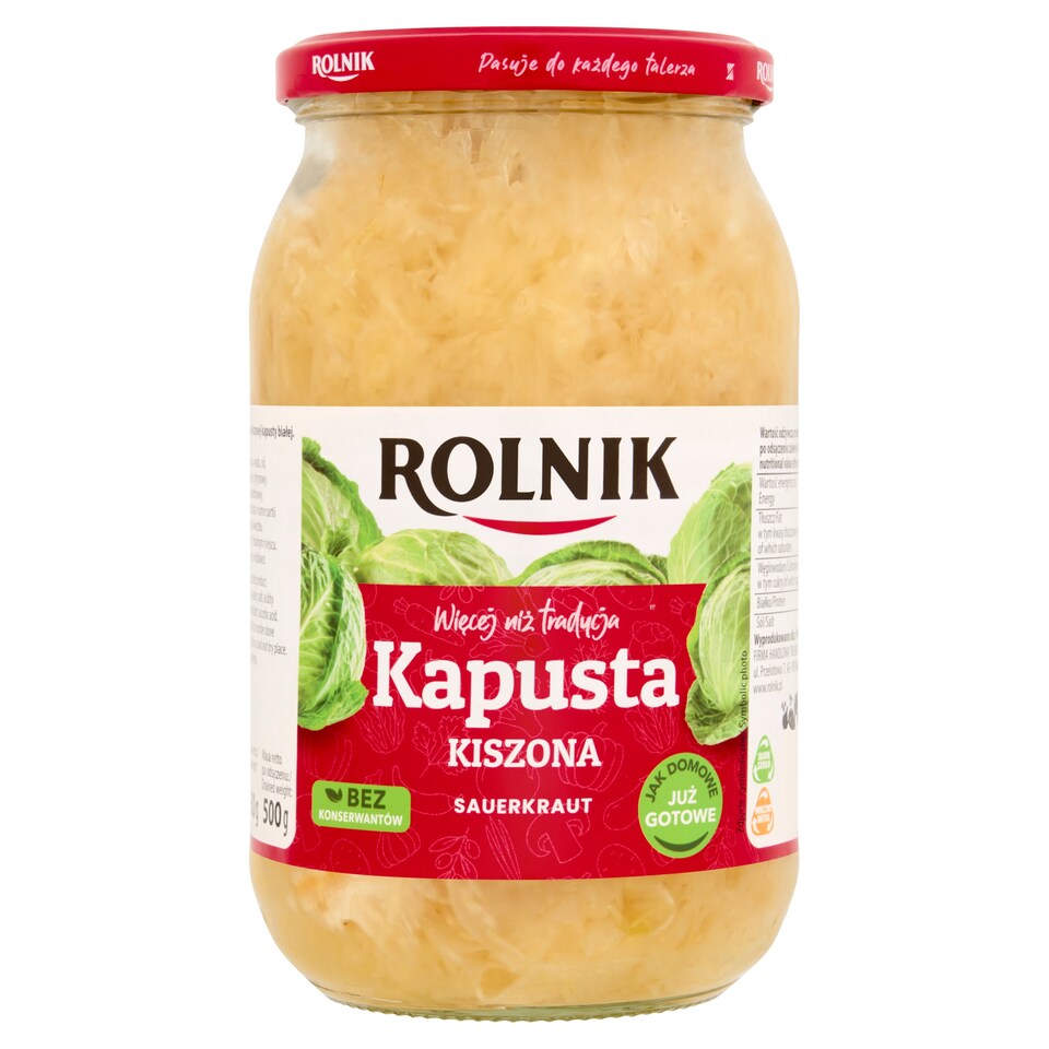 Rolnik Sauerkraut Pickled Cabbage 850G